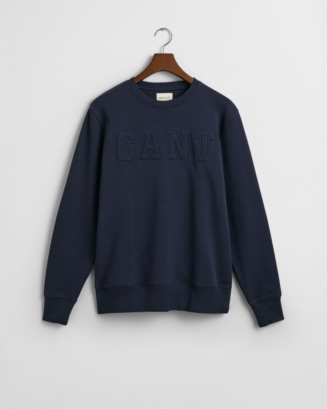 Embossed Crew Neck Sweatshirt