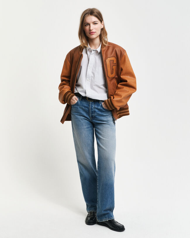 Relaxed Fit Striped Heritage Poplin Shirt