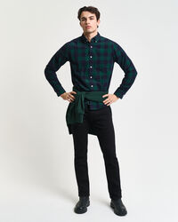 Regular Fit Checked Corduroy Shirt