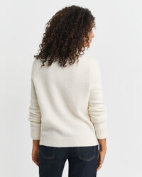 Bouclé Crew Neck Cardigan