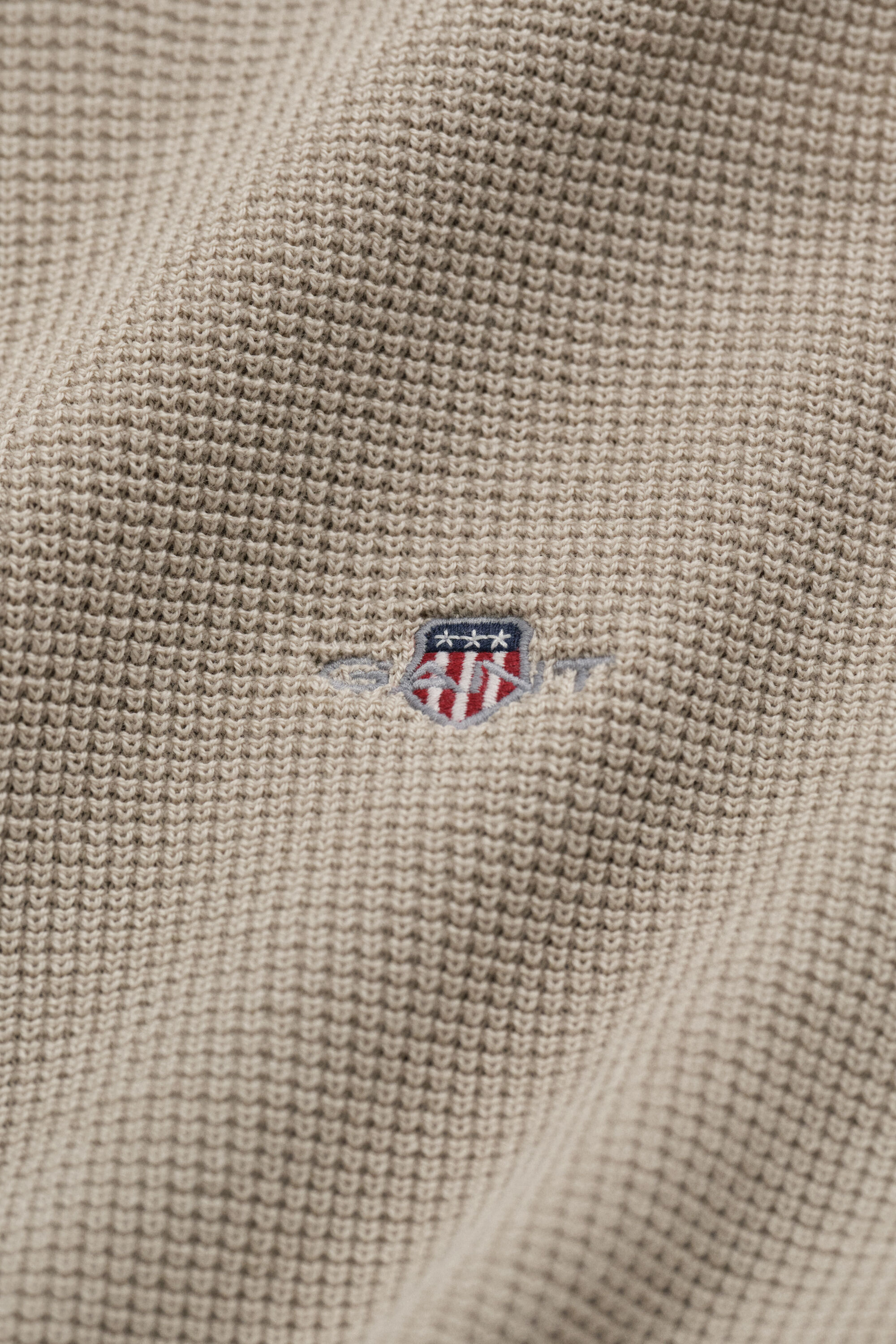 Textured Cotton Crew Neck Sweater