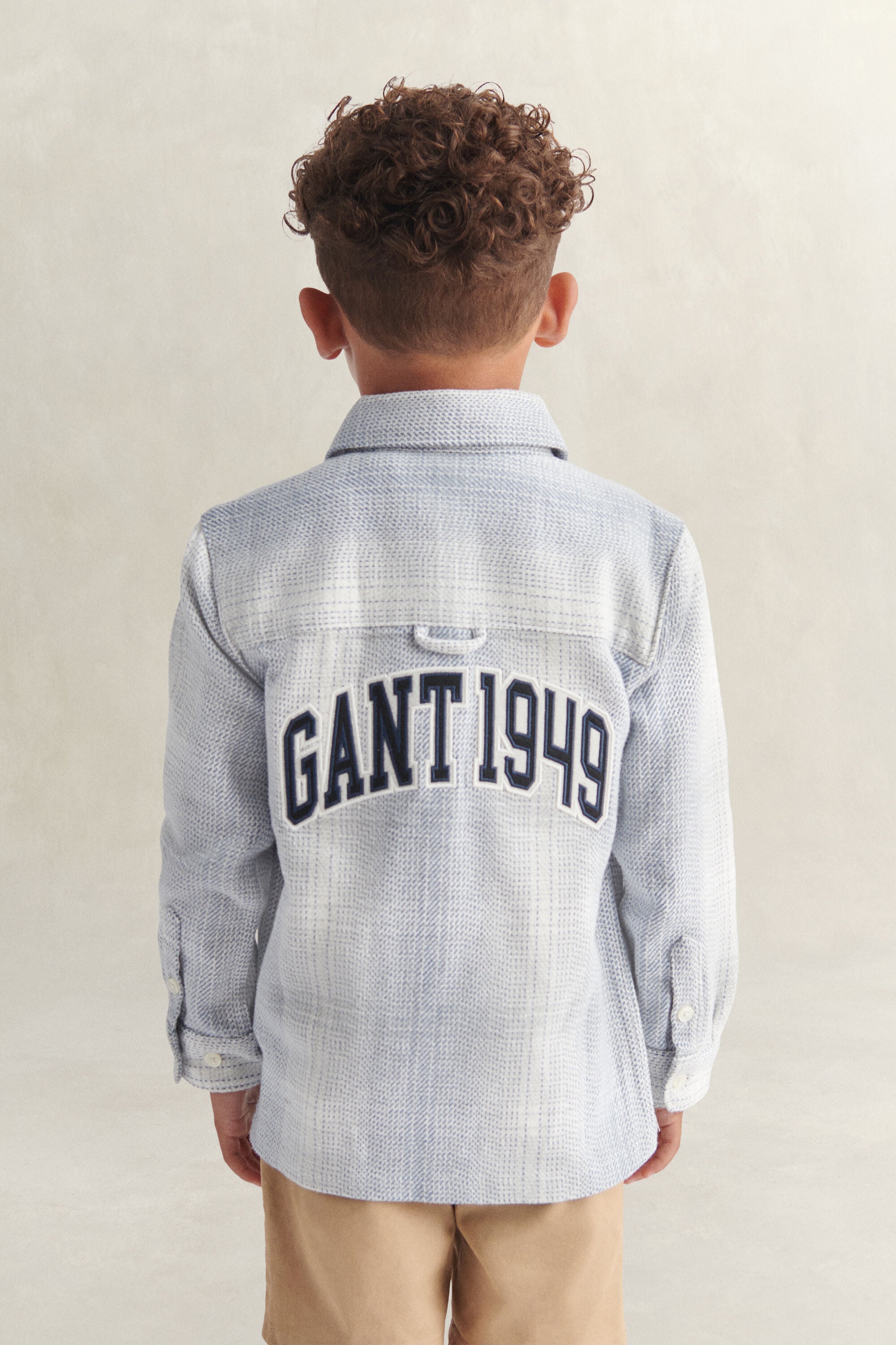 Boys Checked Overshirt — SKY BLUE