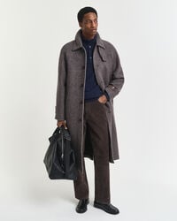 Wool Blend Nepps Half-Buttoned Sweater