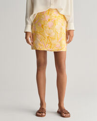 Magnolia Print Mini Wrap Skirt