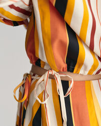 Relaxed Fit Striped Tie Band Shirt