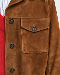 Relaxed Fit Suede Blazer