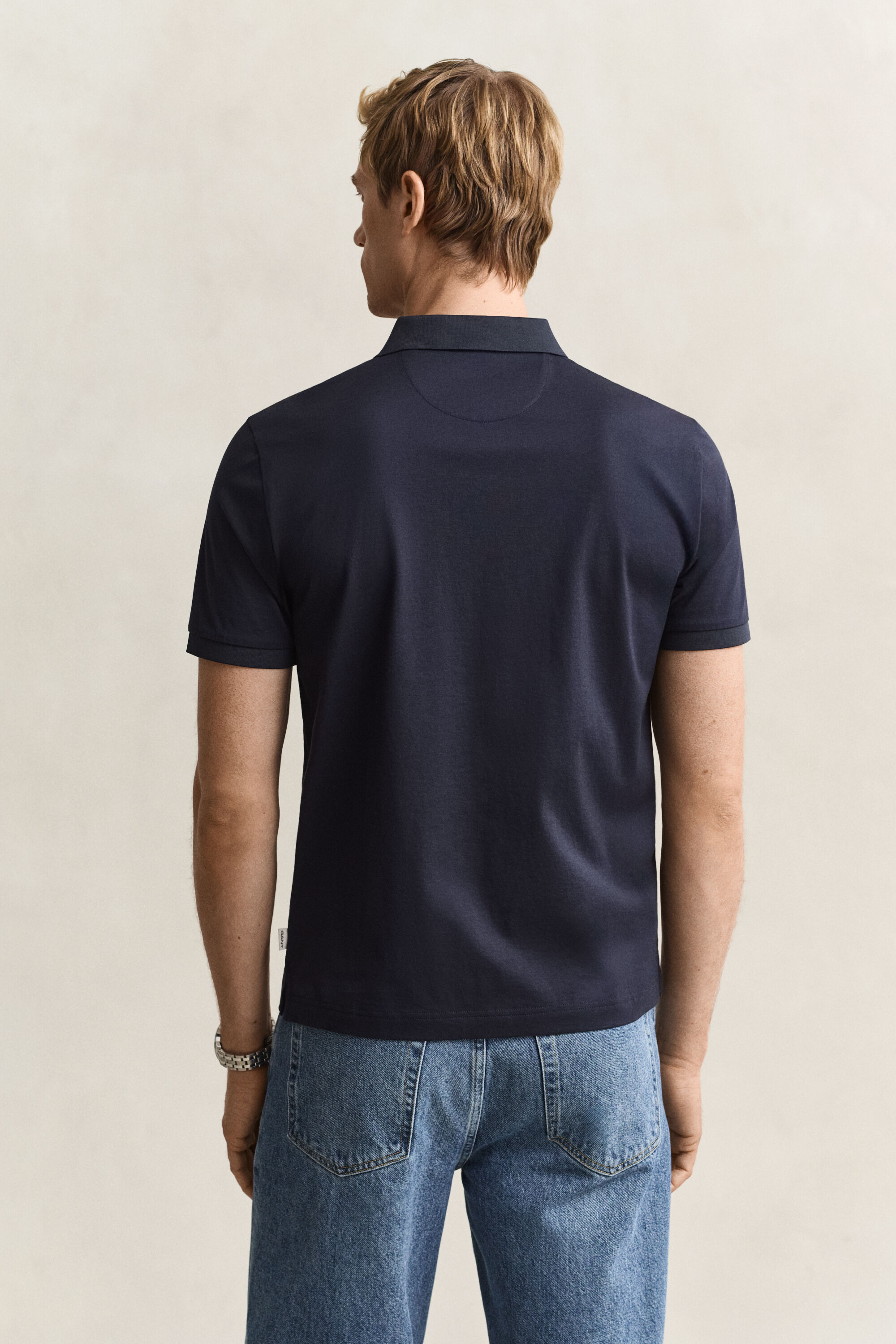 Pima Cotton Polo Shirt — EVENING BLUE