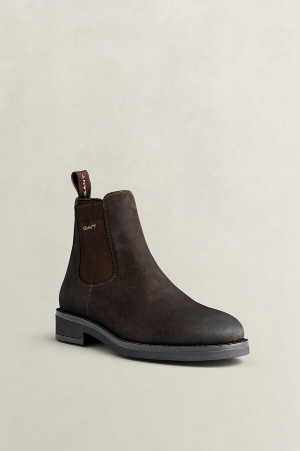 Prepdale Leather Chelsea Boots — DARK BROWN