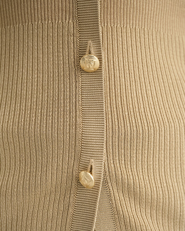 Ribbed Cardigan Top