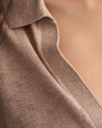 Collared Linen Blend Dress