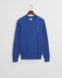 Cotton Cable Knit Crew Neck Sweater