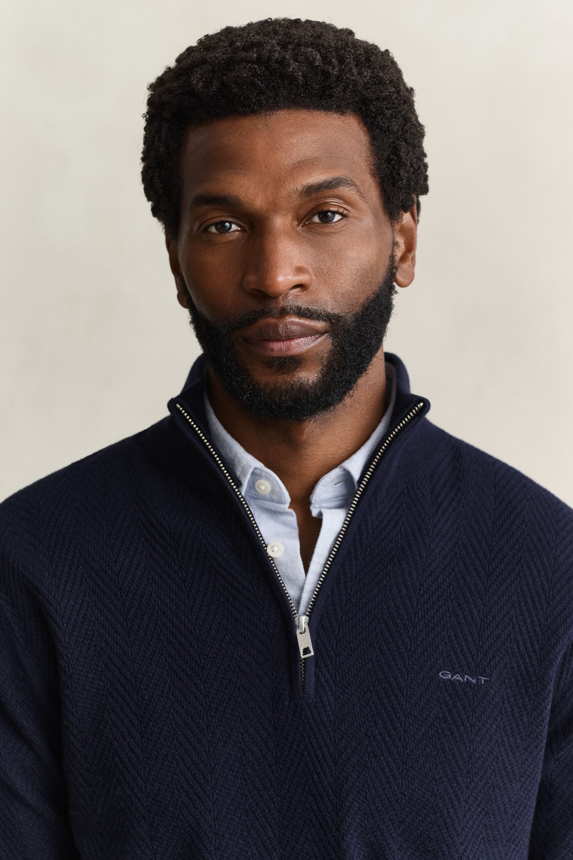 Herringbone Half-Zip Sweater