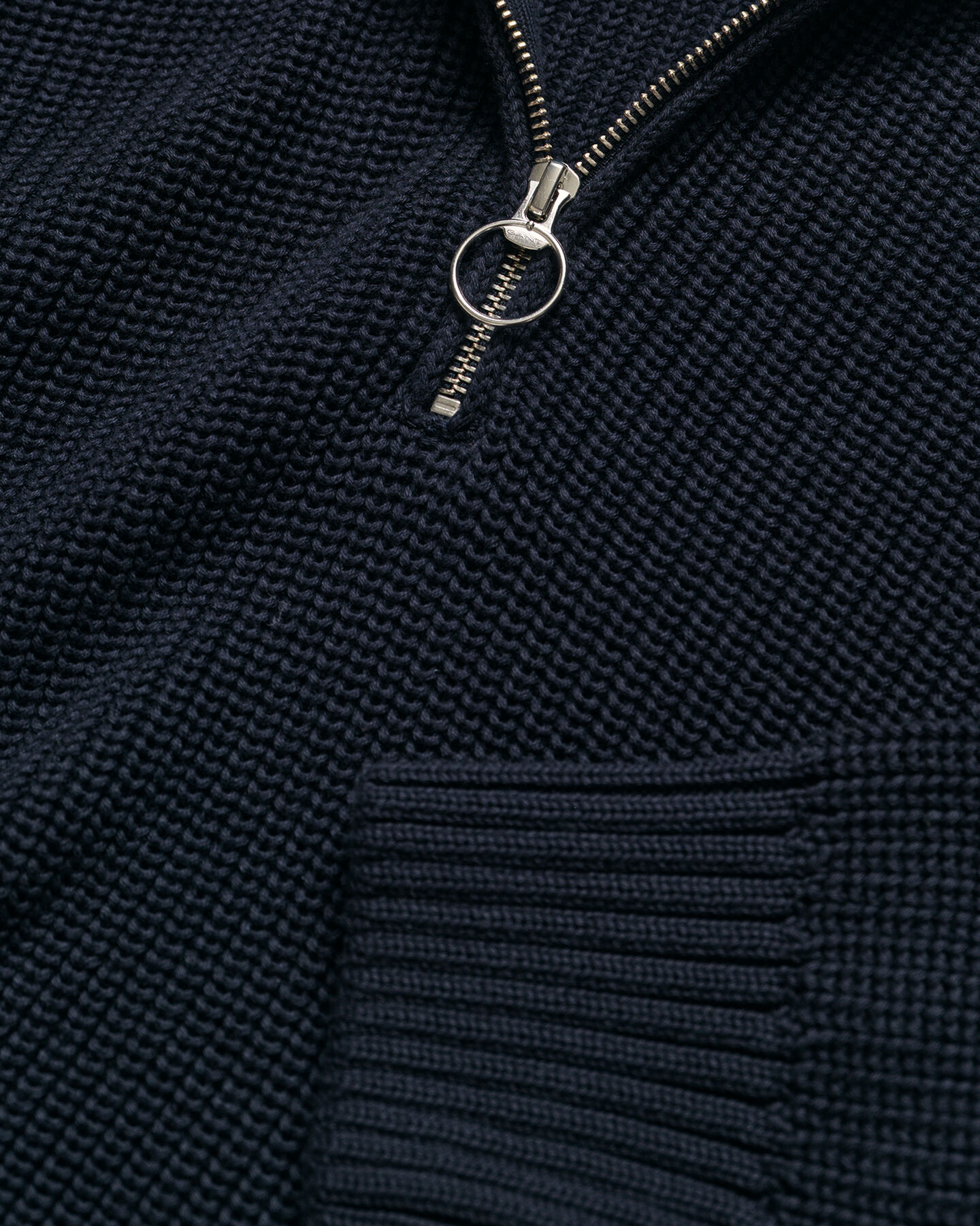 Ribbed Half-Zip Sweater