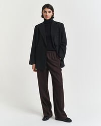 Stretch Cotton Cable Knit Turtleneck Sweater