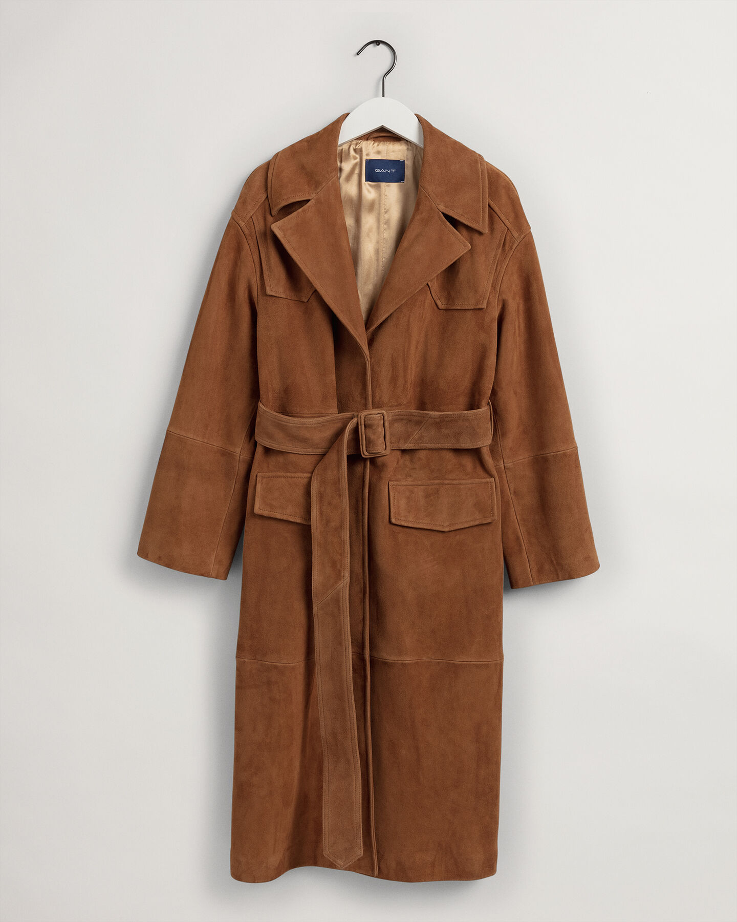 Belted Suede Coat