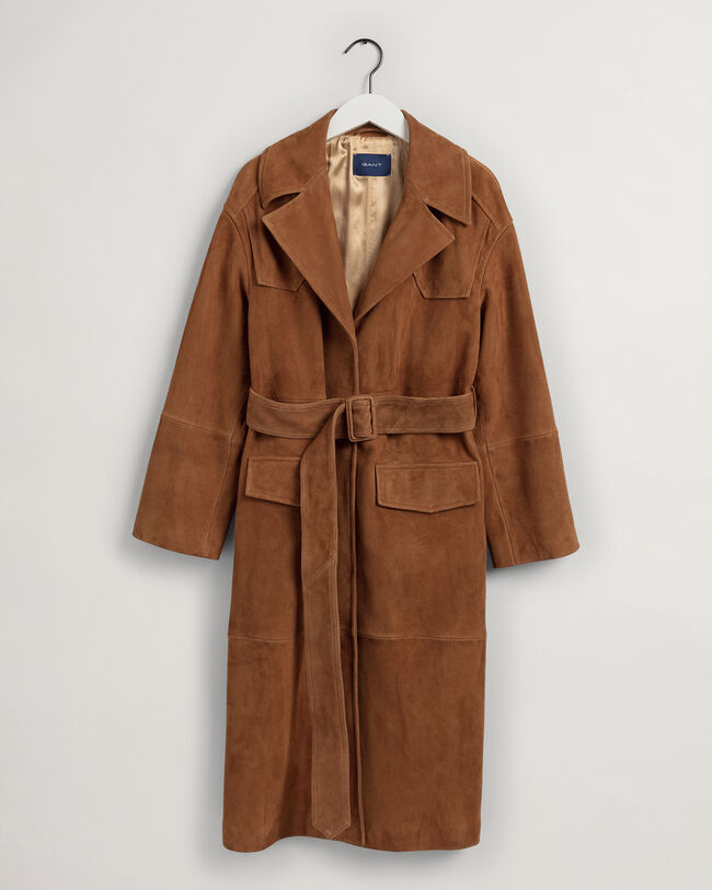 Belted Suede Coat
