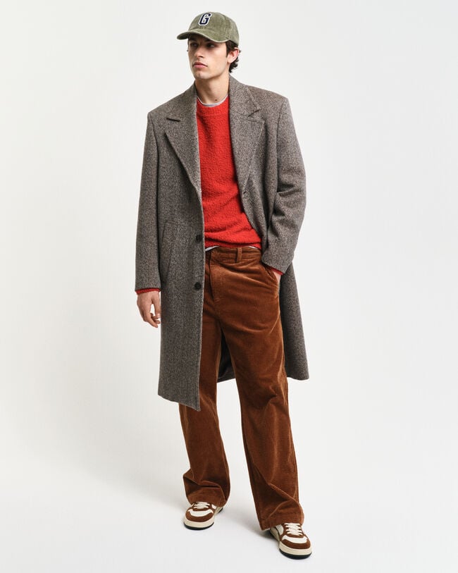 Wool Boucl&eacute; Crew Neck Sweater