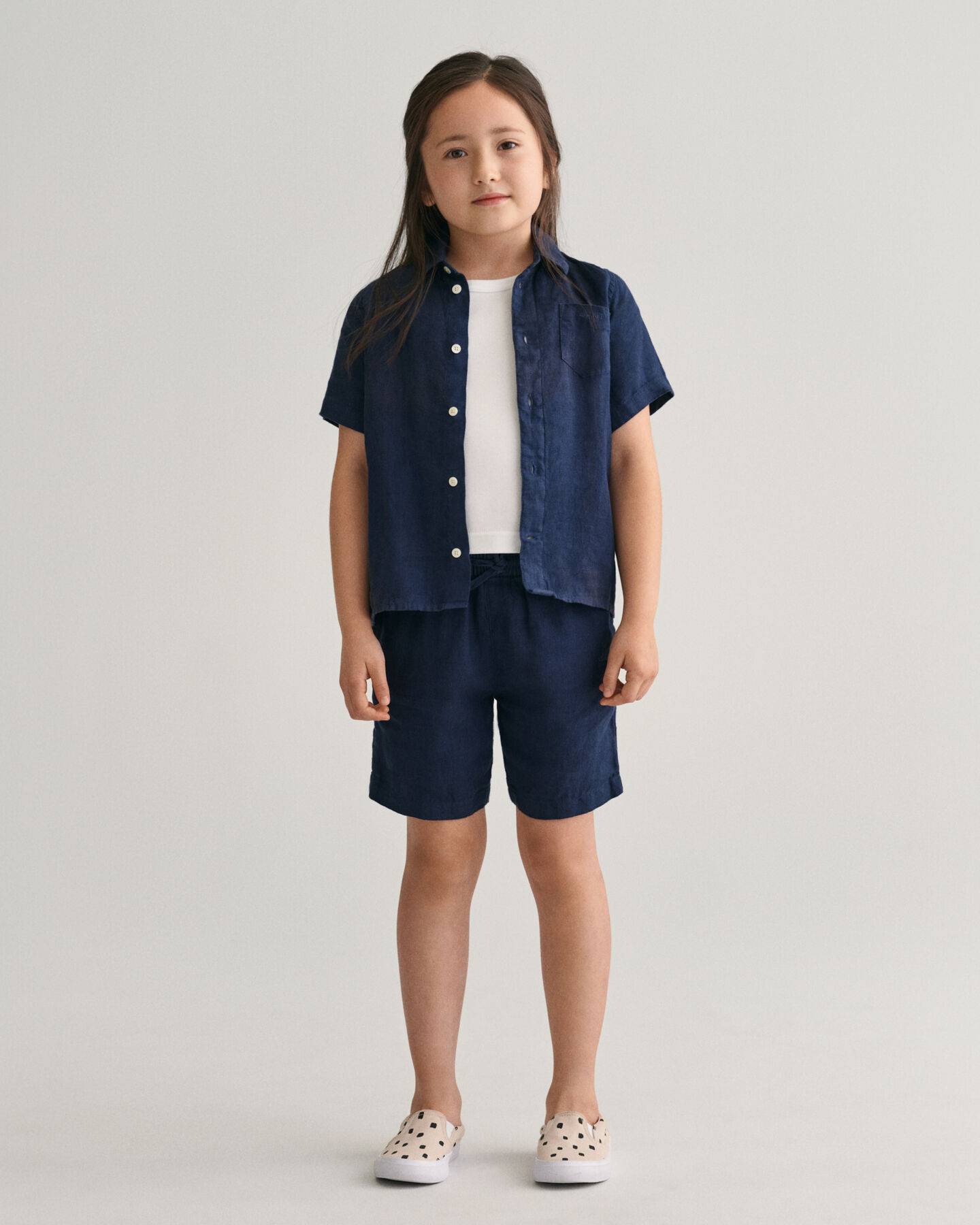 Kids Linen Short Sleeve Shirt