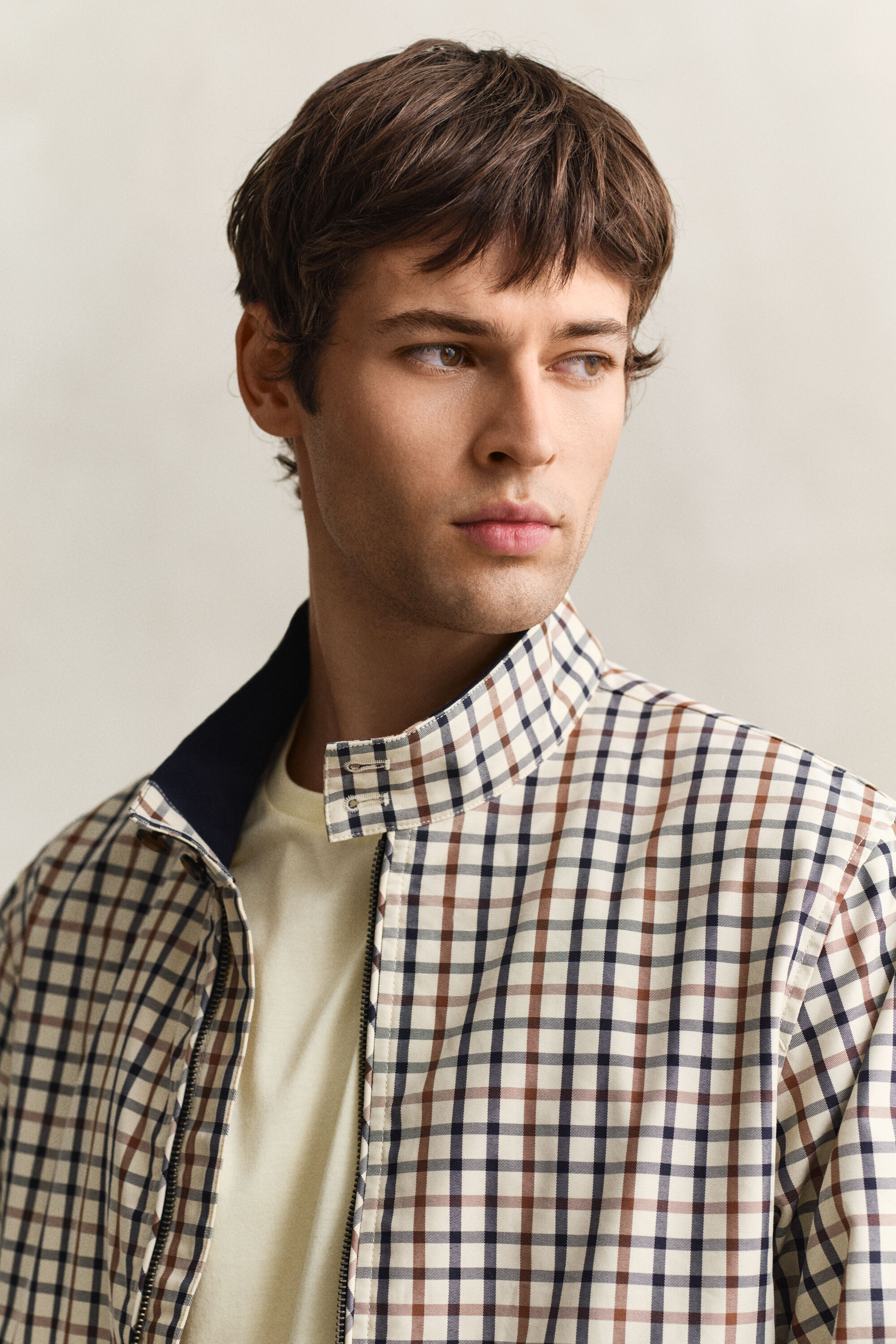 Cotton Blend Harrington Jacket