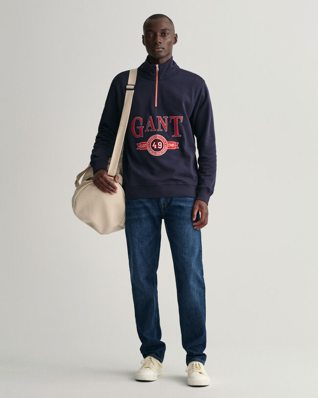 Retro Crest Half-Zip Sweatshirt