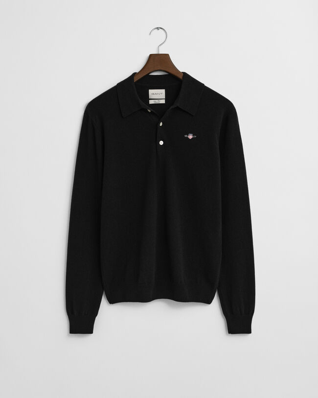 Superfine Lambswool Polo Sweater