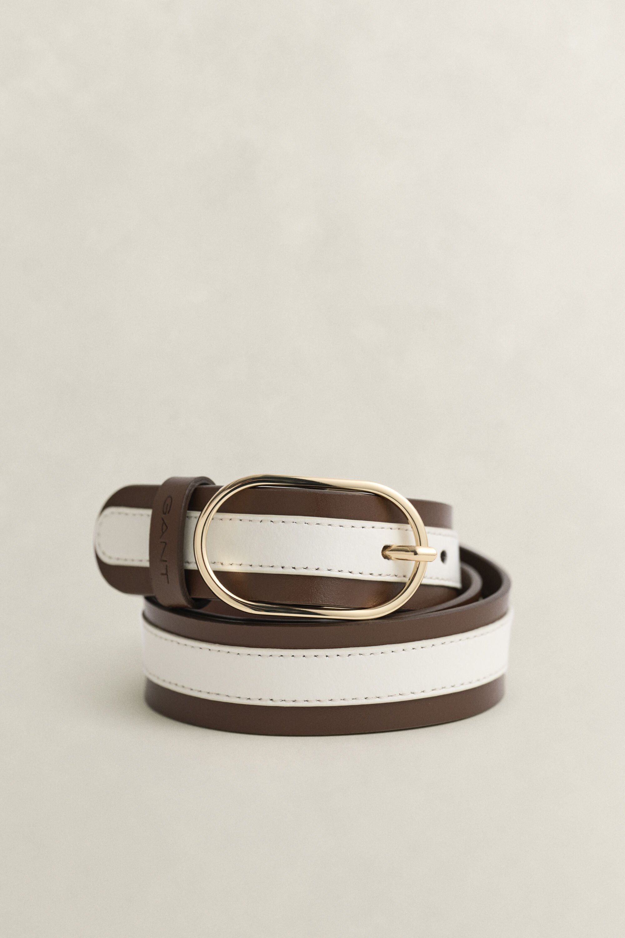 Striped Leather Belt