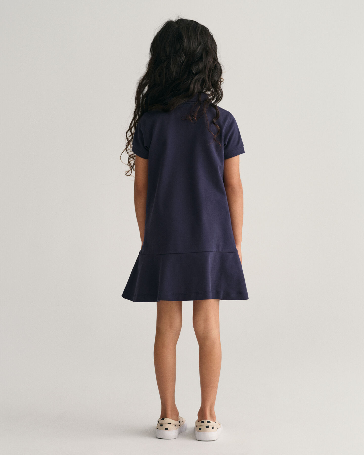Girls Short Sleeve Piqu&eacute; Flounce Dress