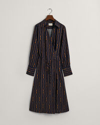 Regular Fit Rope Stripe Wrap Dress