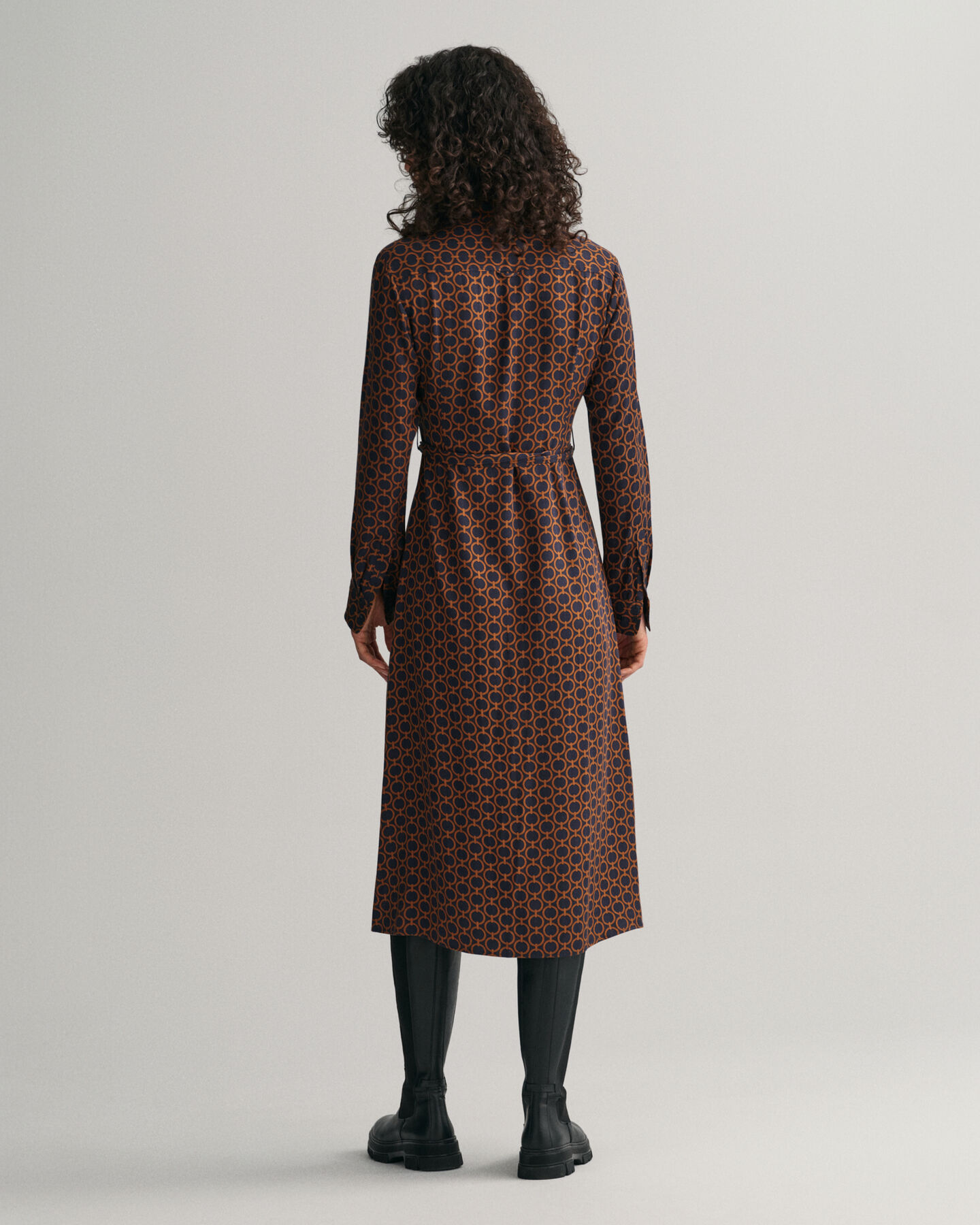 Slim Fit Geometric Shirt Dress