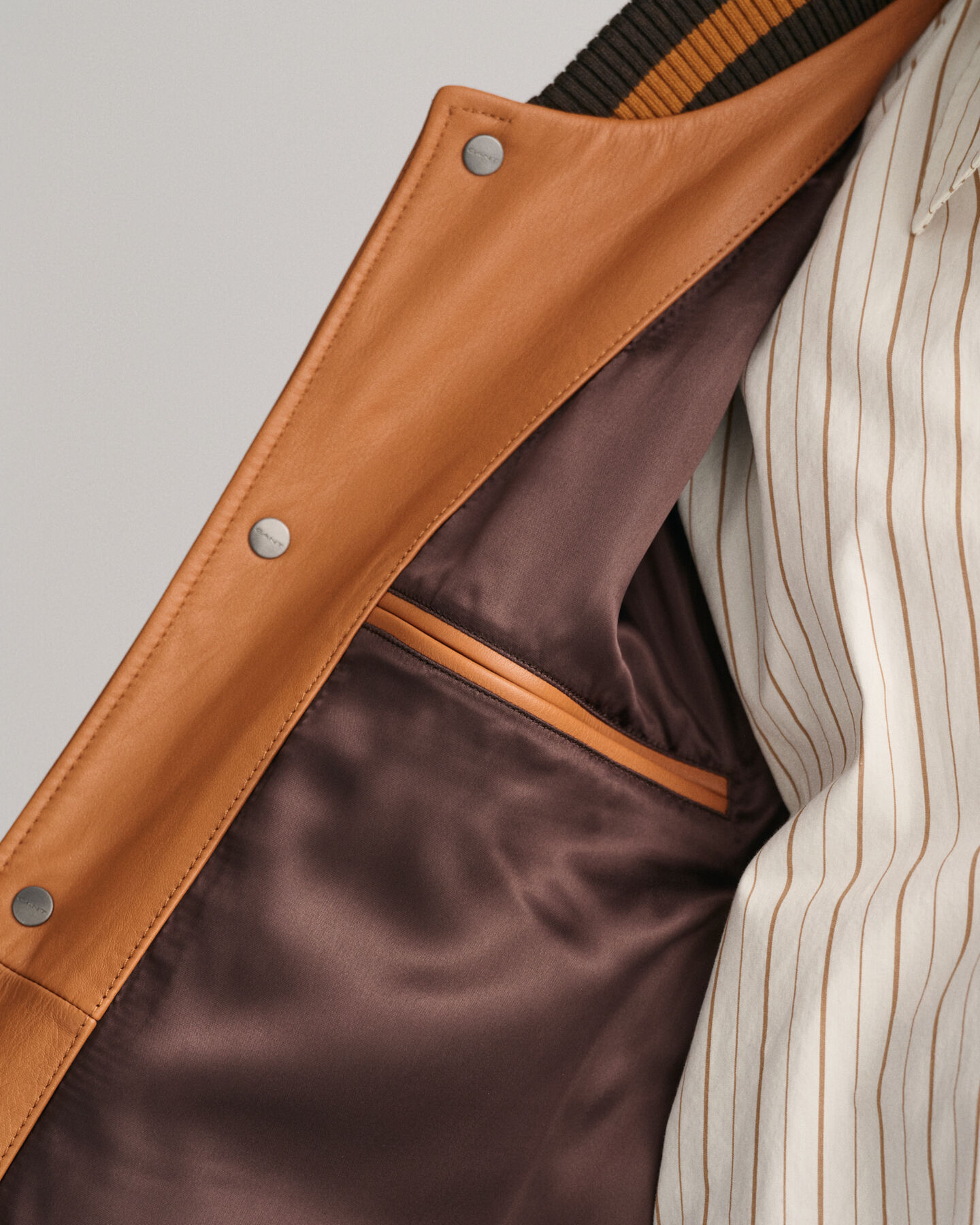 Leather GANT Varsity Jacket