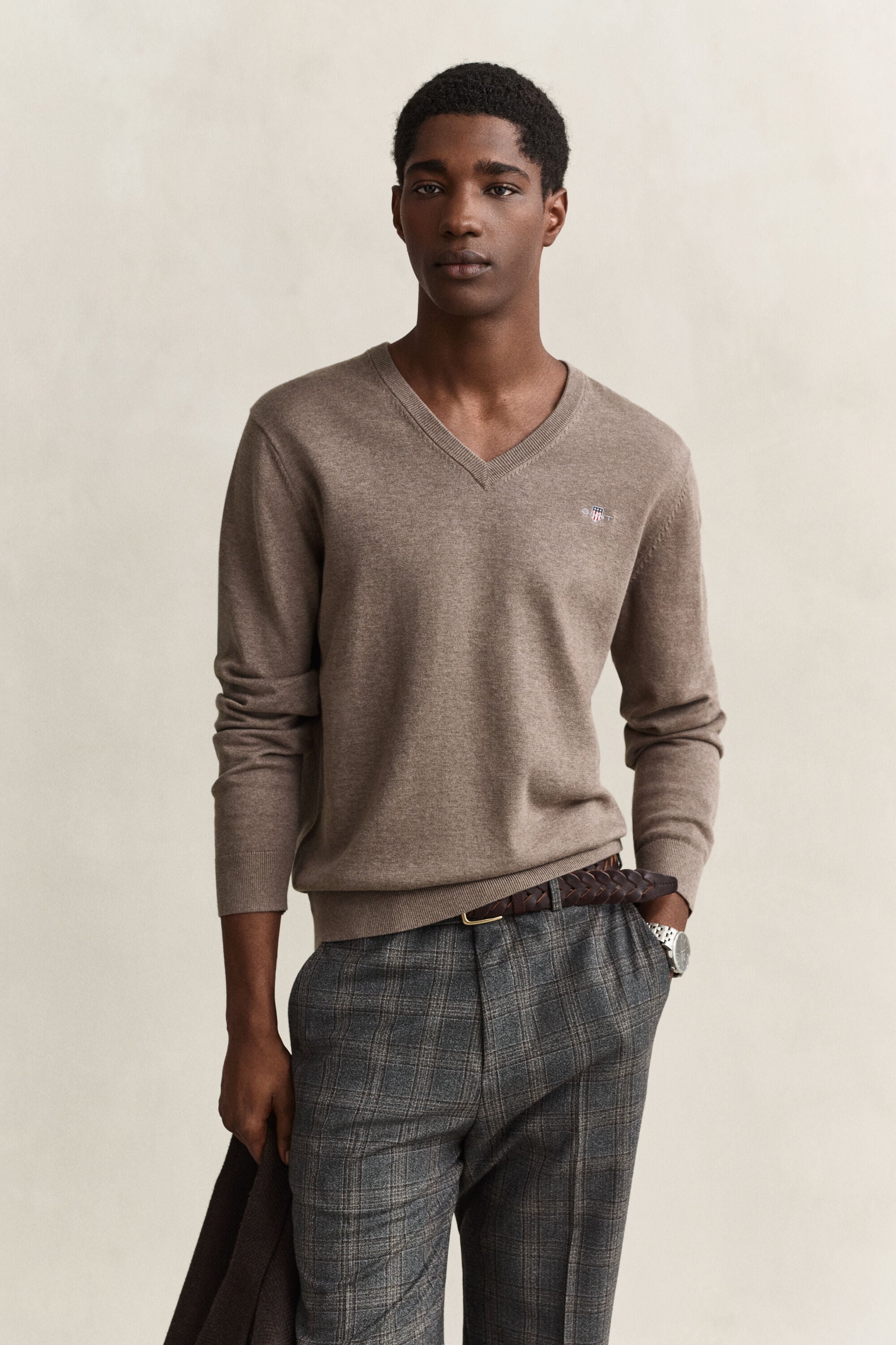 Classic Cotton V-Neck Sweater