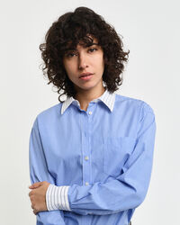 Relaxed Fit Mixed Stripe Poplin Shirt
