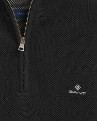 Cotton Piqu&eacute; Half-Zip Sweater