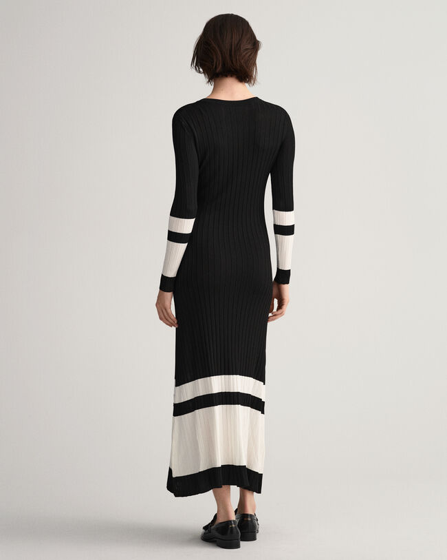 Block Stripe Ribbed Dress