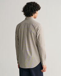 Regular Fit Micro Checked Poplin Shirt