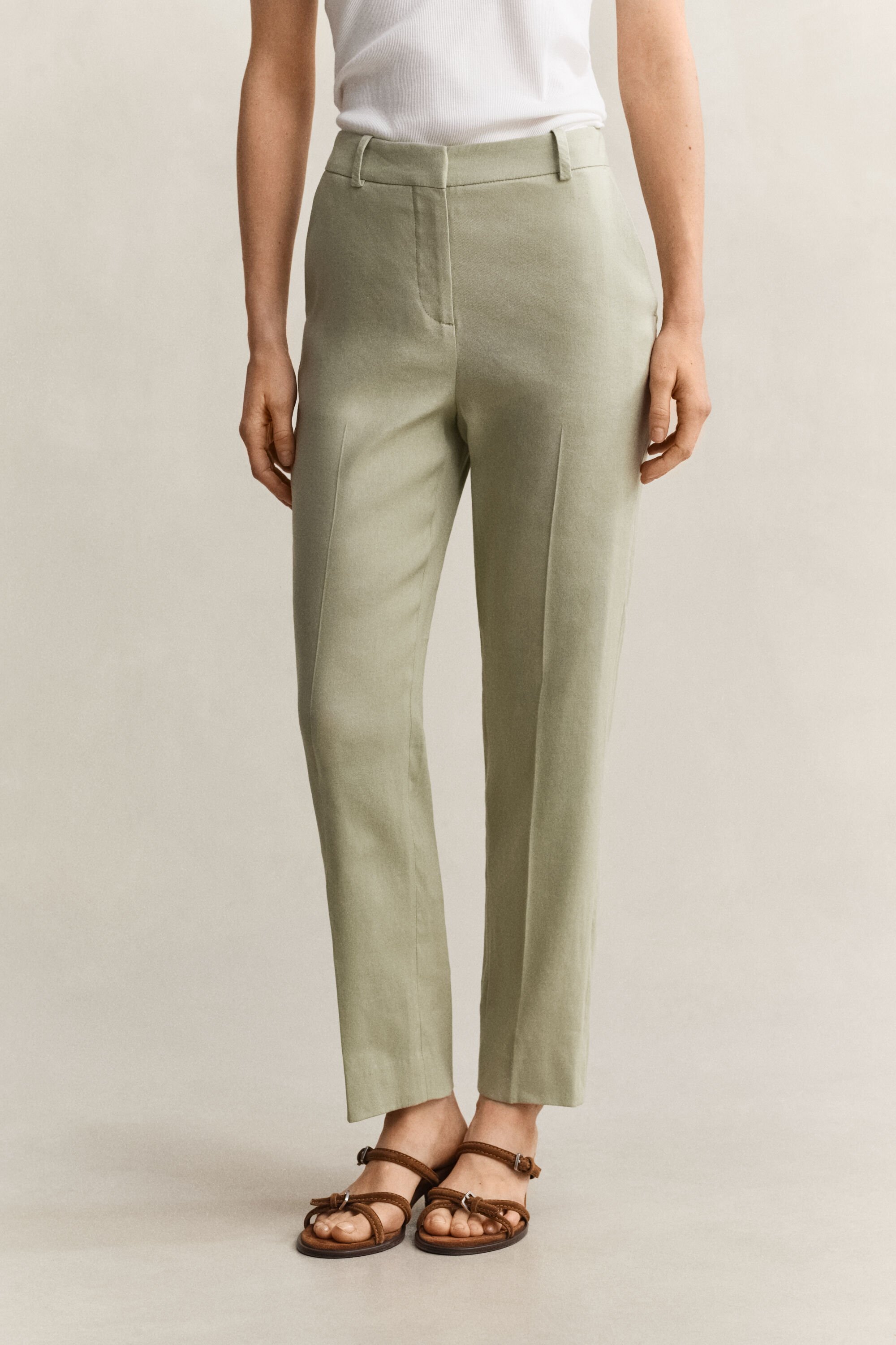 Tailored Linen Stretch Pants