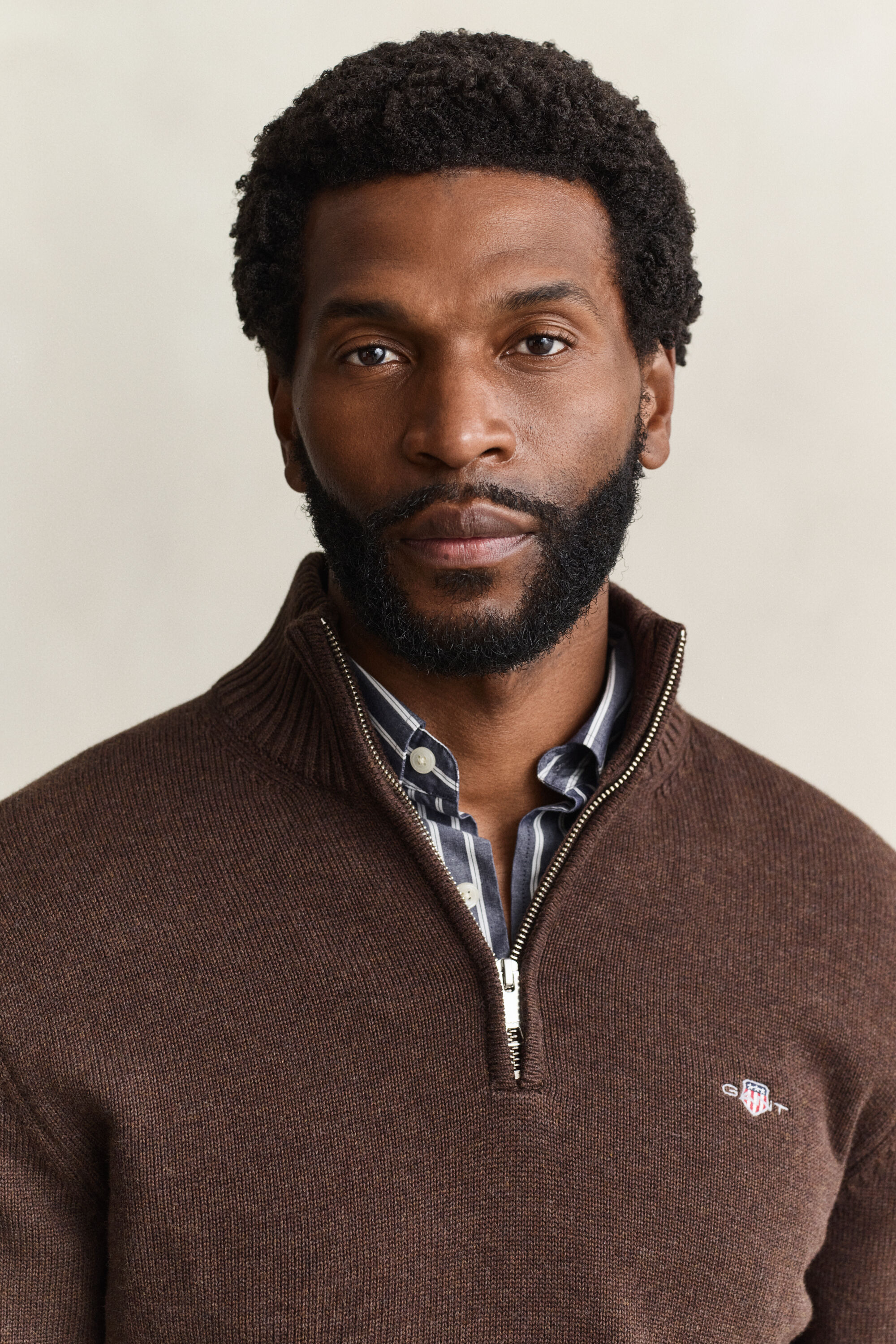 Casual Cotton Half-Zip Sweater