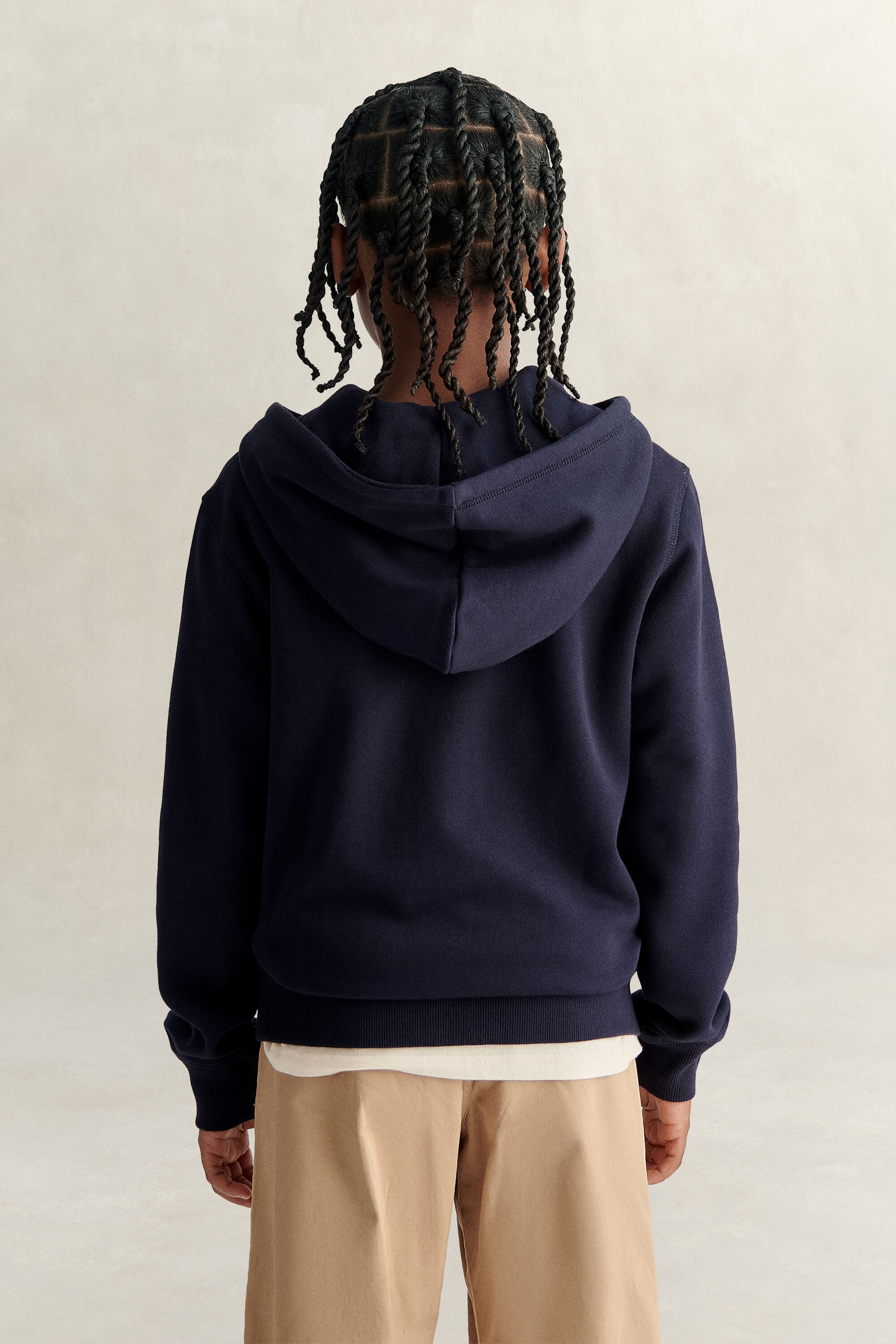 Teens Shield Zip Hoodie — EVENING BLUE