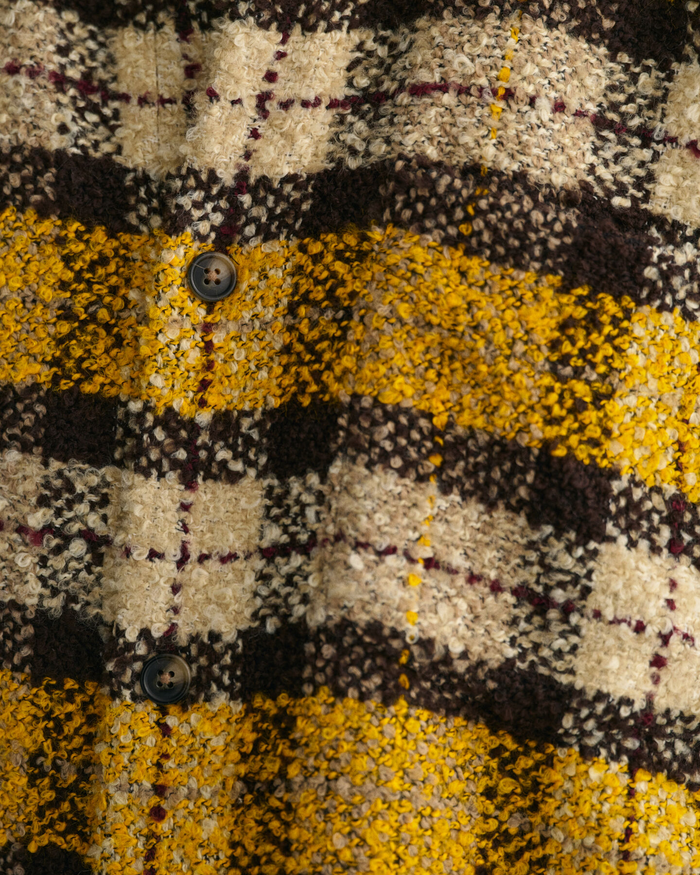 Oversized Boucl&eacute; Checked Shirt