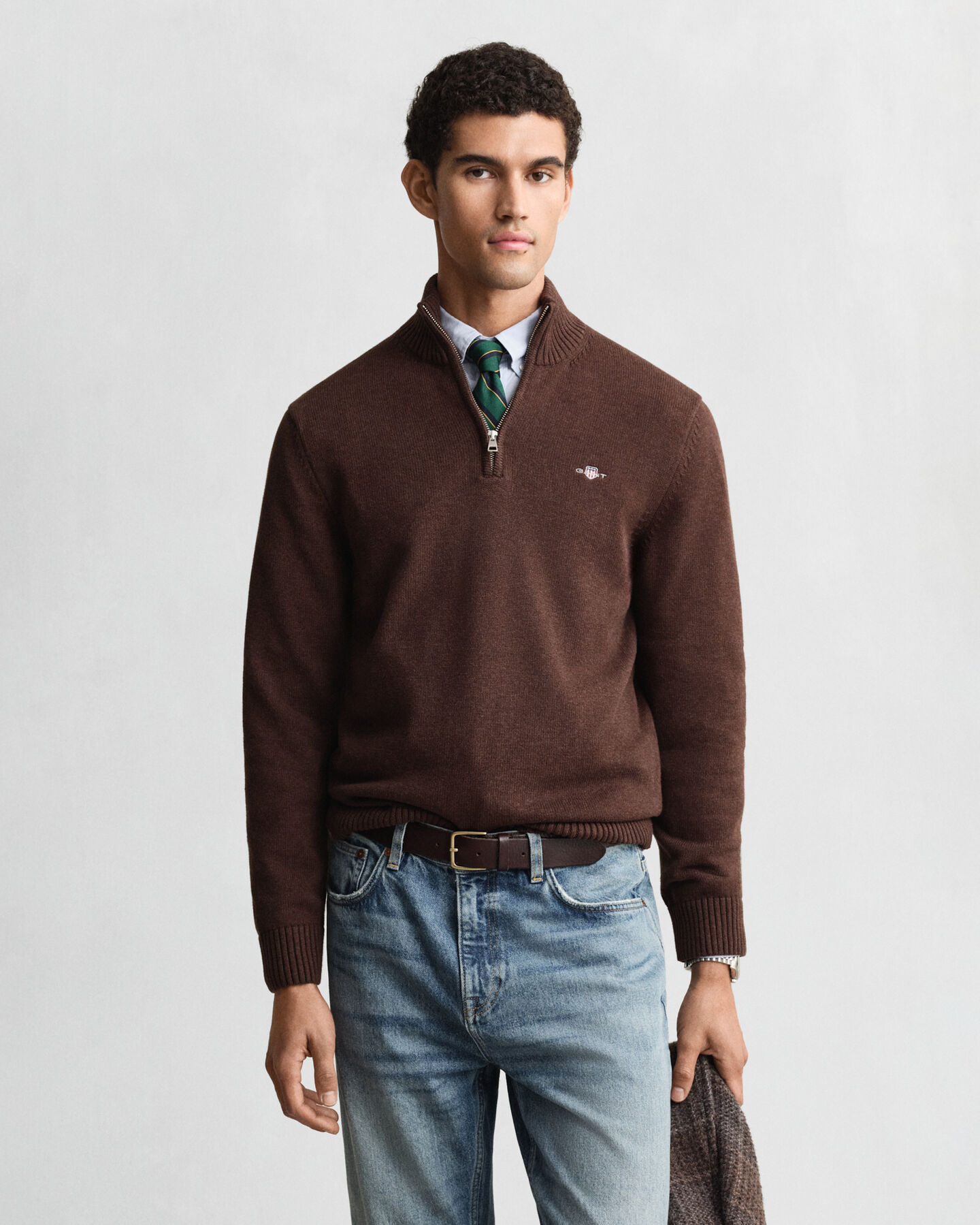 Casual Cotton Half-Zip Sweater