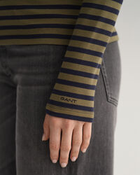 Striped Long Sleeve Ribbed T-Shirt