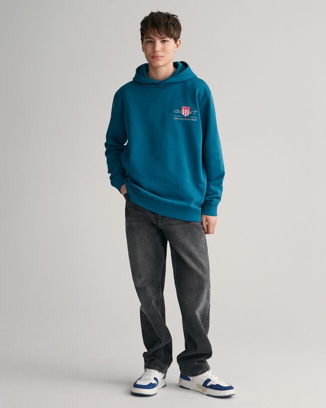 Teens Contrast Shield Hoodie