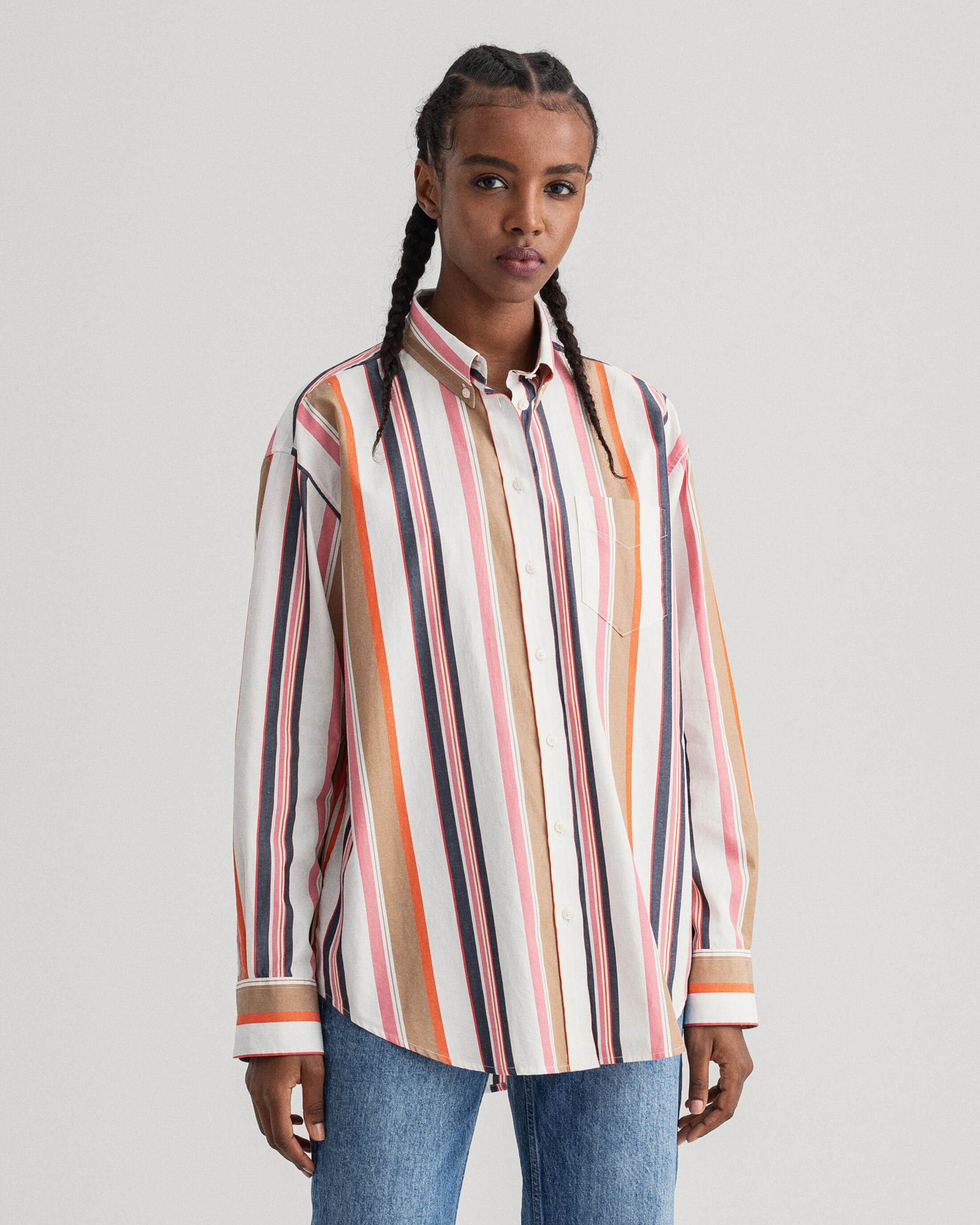  Relaxed Fit Multi Stripe Shirt 