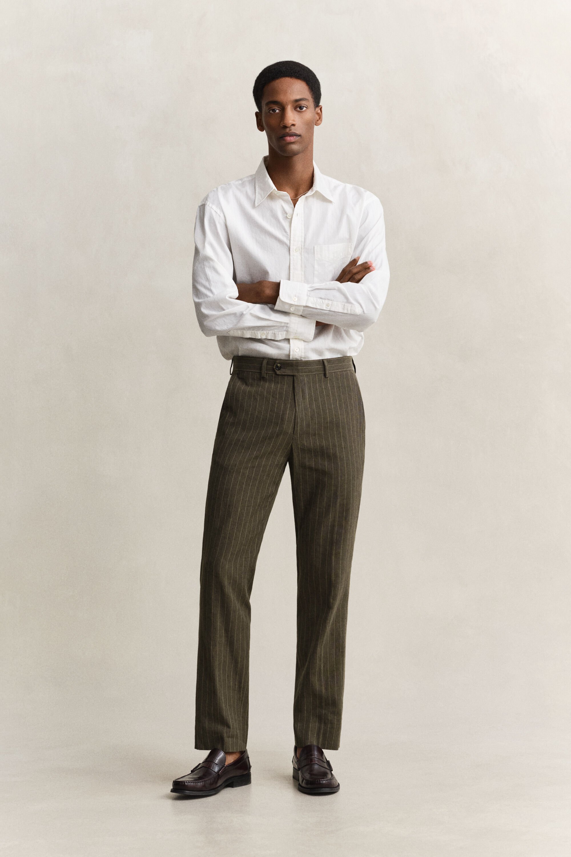 Pinstriped Suit Pants