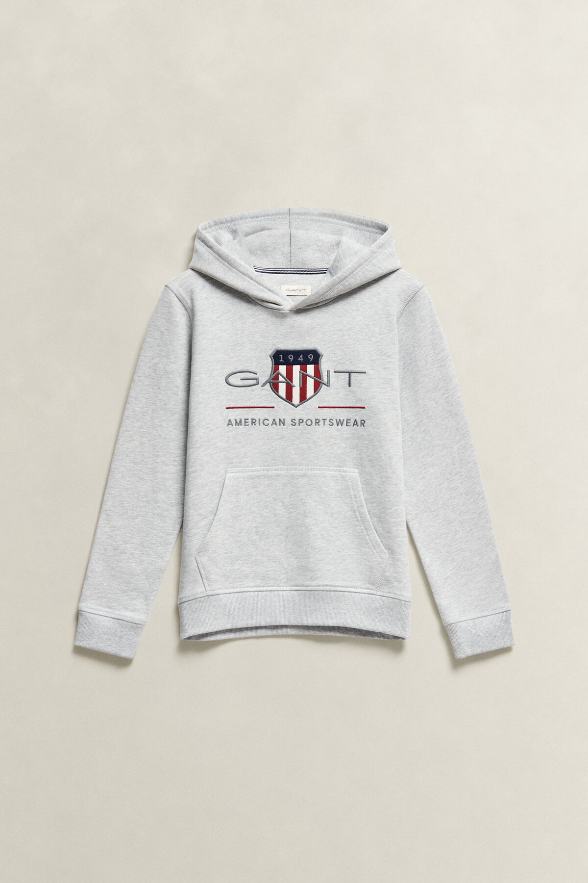 Teens Archive Shield Hoodie — GREY MELANGE