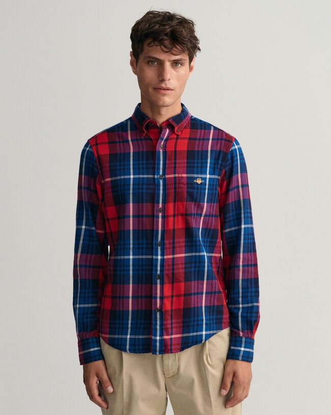 Regular Fit Plaid Flannel Shirt