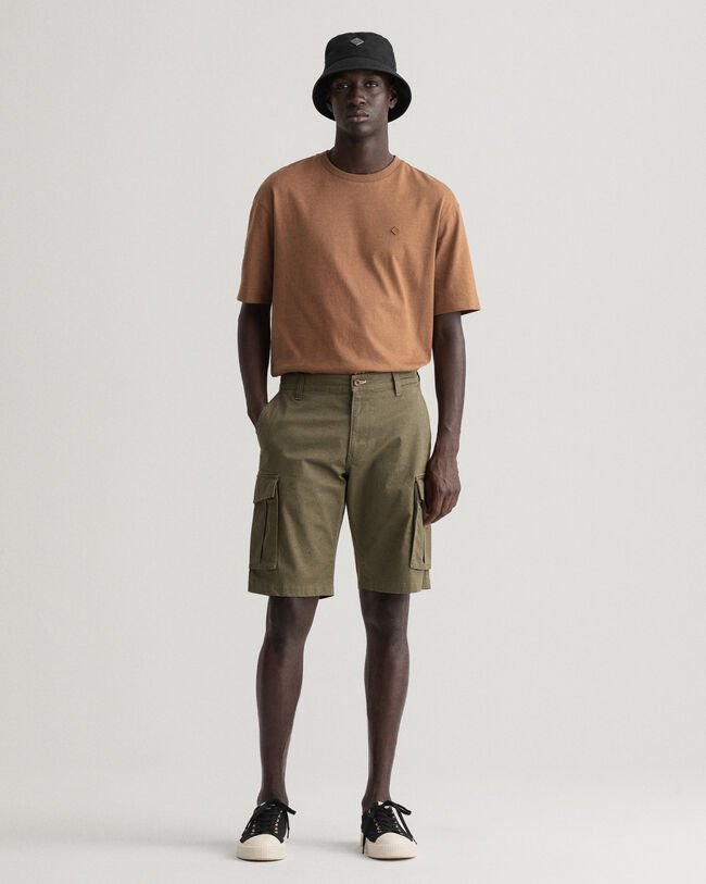 Relaxed Fit Twill Cargo Shorts