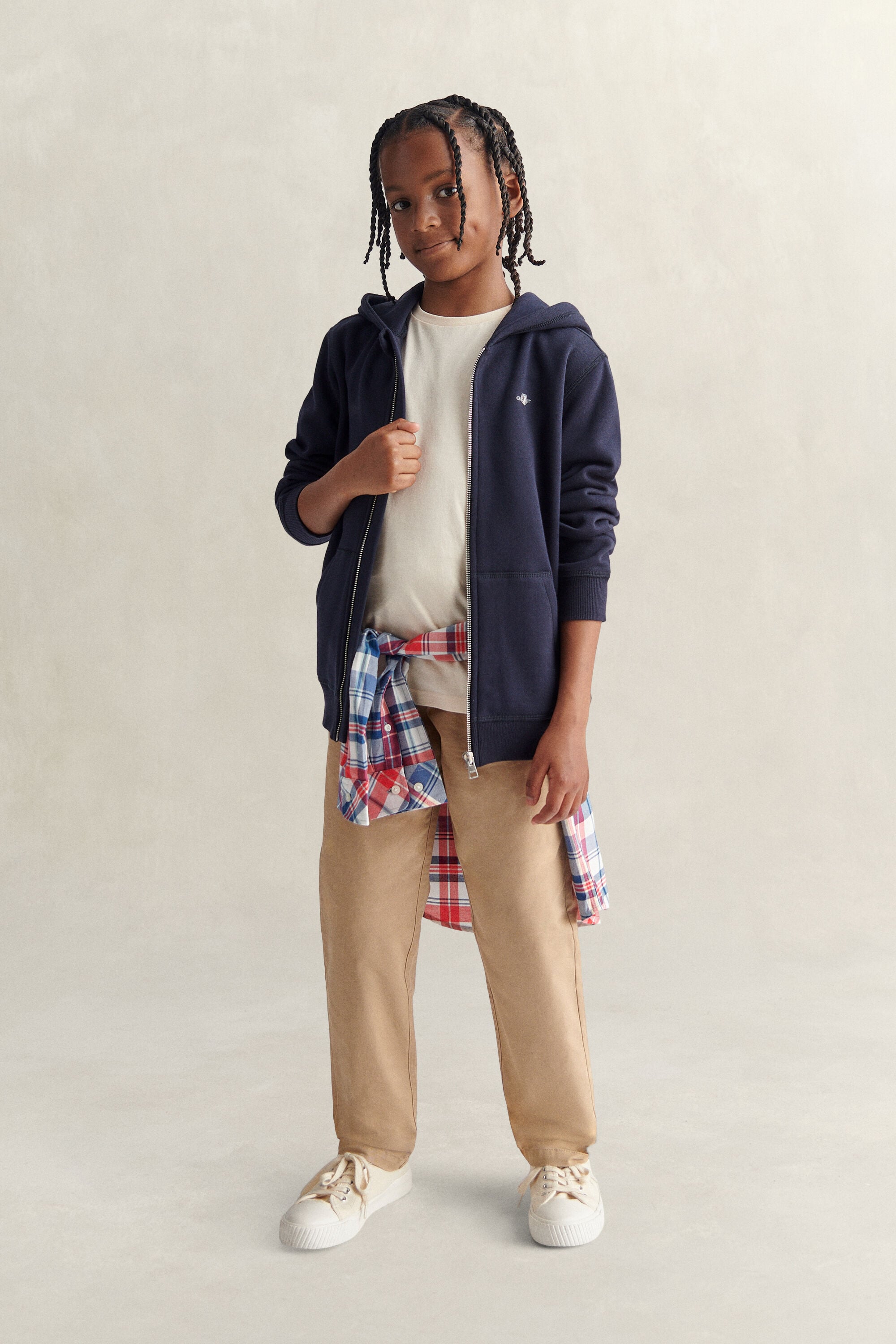 Teen Boys Zip Hoodie — EVENING BLUE