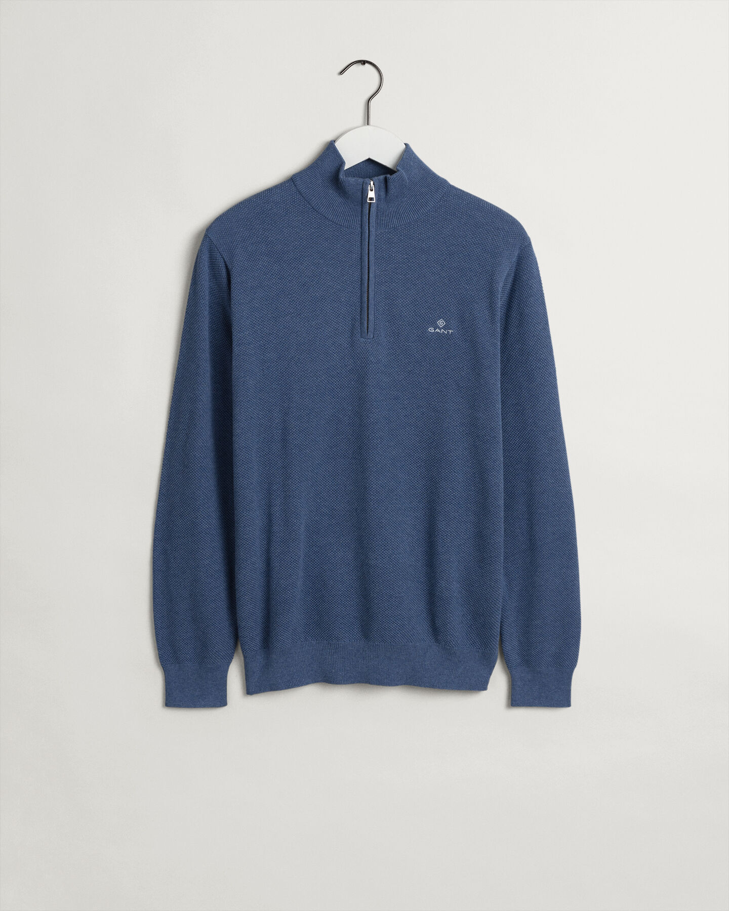 Cotton Piqu&eacute; Half-Zip Sweater
