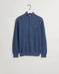 Cotton Piqu&eacute; Half-Zip Sweater